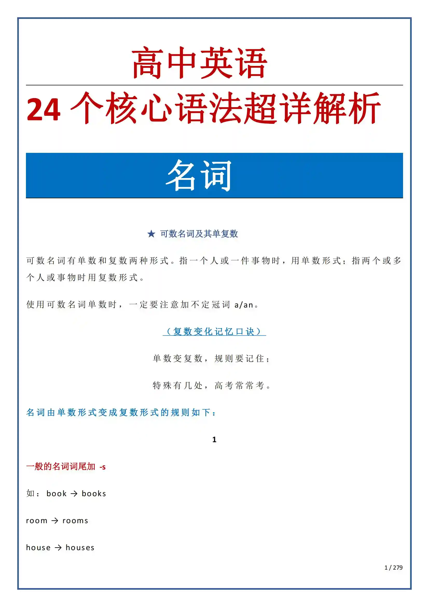 高中英语语法很简单！考来考去无非这24个基础语法（含详细解析）